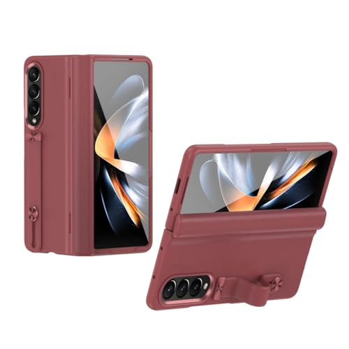 Coque Samsung Galaxy Z Fold 4 rouge à charnière avec protège-écran