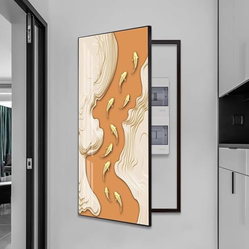 Creative Decorative Fuse Box Cover Art, Wall Circuit Breaker Panel Hide, Stylish Home Decoration, 23.6"x47.2" (Style B) - Unique Picture for Electrical Box