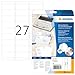 Produktbild HERMA 4430 Adressetiketten für Schreibmaschinen, 20 Blatt, 67 x 30 mm, 27 pro A4 Bogen, 540 Stück, selbstklebend, bedruckbar, matt, blanko Papier Klebeetiketten Adressaufkleber Etiketten, weiß