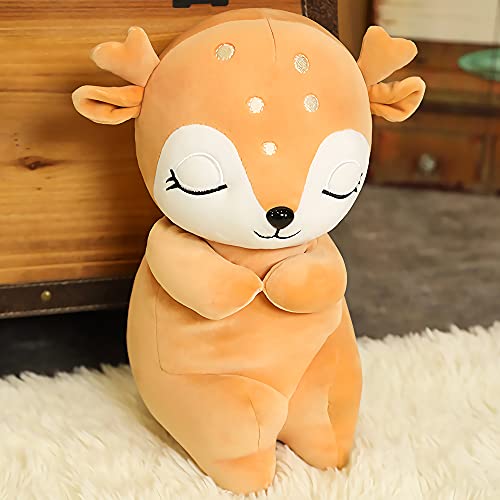 Wuzhou Cute Deer Plush Toys, Soft Reindeer Pillow Toys, Elk Deer Figurine Dolls, Stuffed Animals Plushie Decor, Christmas Birthday Gifts For Kids Girls Boys (Sitting,23.6In) #TOP5