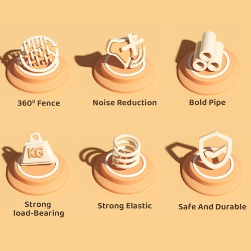 Image of StarAndDaisy 55 Inch Trampoline for Kids at Home with Safety Net /Indoor & Outdoor Trampoline / 120KG Loading Capacity with Stainless Steel Frame & Legs (Orange Yellow)