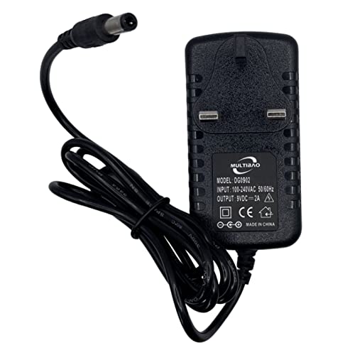 Multibao 9V 2A 2000mA Power Supply AC to DC Power Adapter Charger 5.5mm x 2.1mm Replacement Power Supply Adapter - Image 3