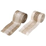 Band für die Weihnachtszeit aus Leinen und Draht bietet Flexibilität, um elegante Schleifen und dekorative Akzente für Weihnachtsbäume und Veranstaltungsräume zu schaffen (gemischte Farben)