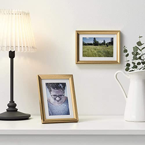 Image of Ikea TSSP Frame (Gold, 13x18 cm, 5x7) , plastic , Tabletop, Wall Mount