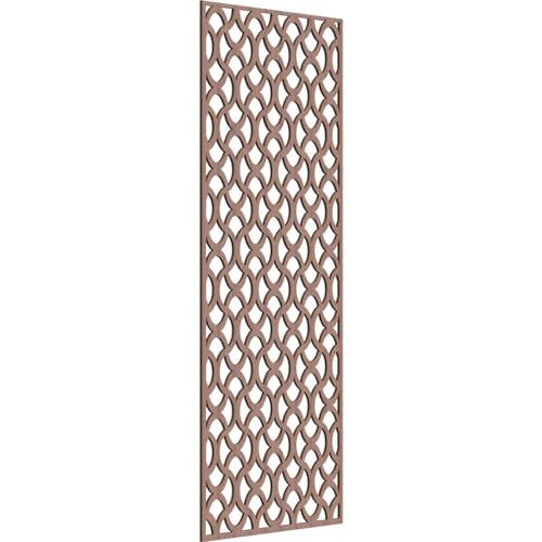 Image of Resort Decorative Pierced Fretwork Wood Wall Panels, 33 3 /8 inchW x 84 3 /8 inchH x 3 /8 inchT, Walnut
