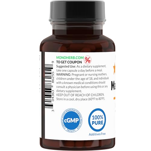 MONOHERB Mangosteen 500 mg - 90 Veg Capsules - 90 Servings