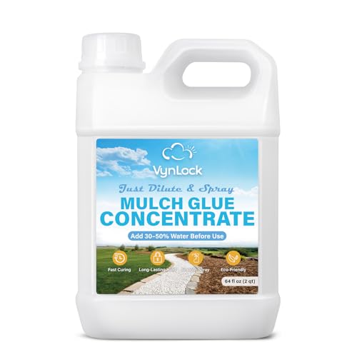 Concentrated Mulch Glue for Landscaping 64 oz, Landscape Rock Glue
