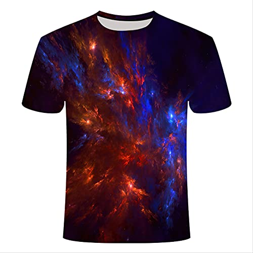 T-Shirt Imprimé 3D Phoenix au Motif Bleu Fluide Haut d'Été Ample Unisexe Style Harajuku