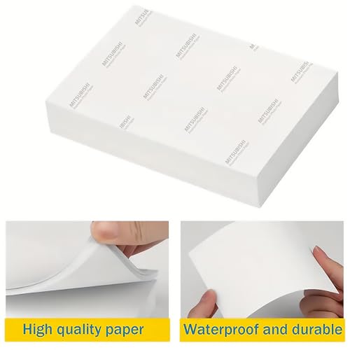 Papel de impressão fotográfica brilhante 4 x 6 a 100 folhas | Papel de câmera grosso durável | Melho