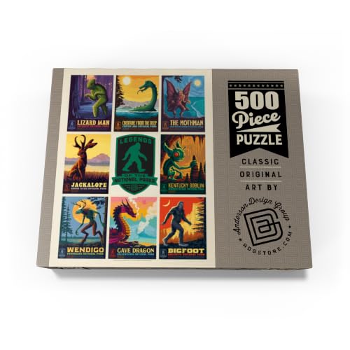 MyPuzzle Legends of The National Parks: Rompecabezas Premium de 500 Piezas para Adultos, Impresión Multi-Imagen Edición 1, Póster Vintage miniatura 4