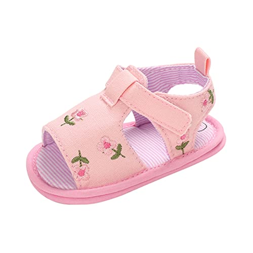 Baby Non-Slip Flower Summer Sandals Hollow Cotton Toddler Shoes Soft Crib Baby Shoes Girls Indoor Wedding Sandals