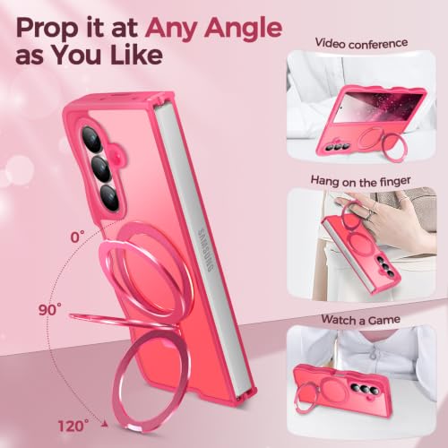 Image of Cute Wavy Magnetic Stand Case for Galaxy Z Fold 8 Ultra, Fit for MagSafe