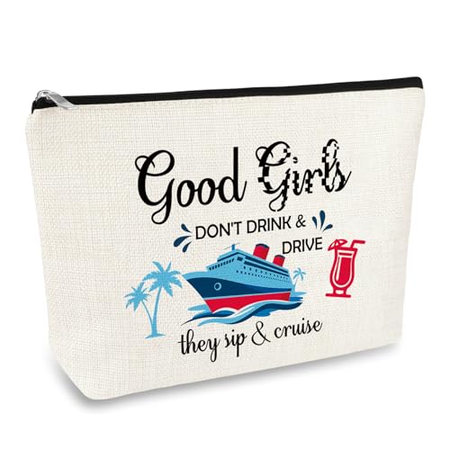 Girls Cruise Gift Cruise Trip Vacation Gift Travel Cosmetic Bag Funny Girls Weekend Gifts Makeup Toiletry Bag Cruise Beach Lovers Summer Gift for Bestie Sister Friends Birthday Graduation Gift