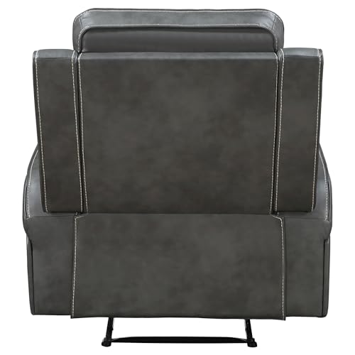 Sillón reclinable tapizado Gris miniatura 5
