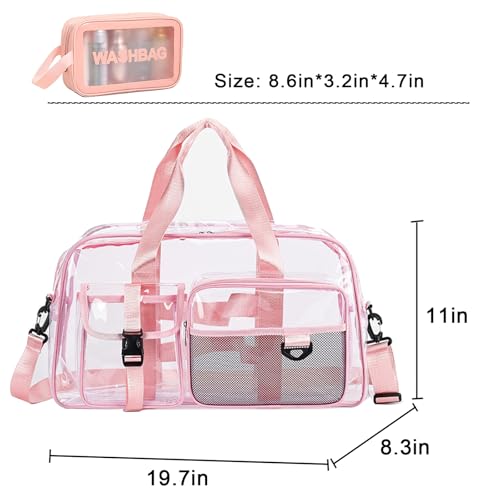 Image of Small Gym Bag for Women, Travel Duffle Bag Carry On Weekender Bag with Shoe Compartment