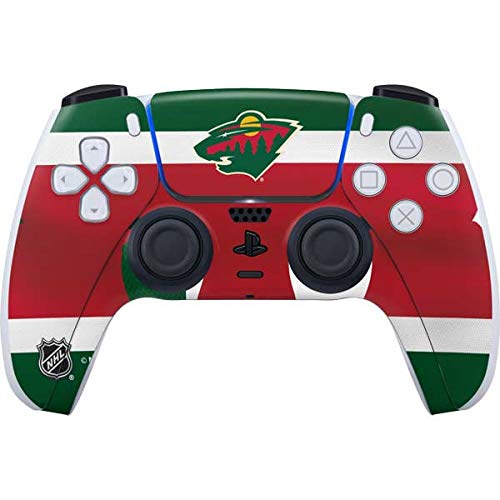 Skinit Decal Gaming Skin Compatible with PS5 Controller - Officially Licensed NHL Minnesota Wild Jersey Design