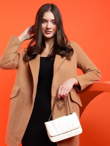 Image of KOTTY Womens Cotton Blend Standard Length Elegant Style Coat - Classic Style with Modern Detailing