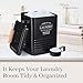 Whole Housewares Laundry Detergent Container - Tin Farmhouse Metal Laundry Powder Soap Dispenser With Scooper, Airtight Lid And Handles - Vintage Soap Pod Holder Storage Bin With Lid And Scent Holders
