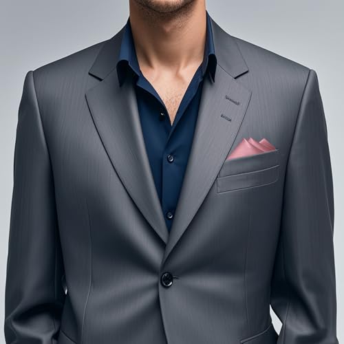 Image of Men's Pocket Square, Solid Color Boys Handkerchiefs for Men Wedding Party