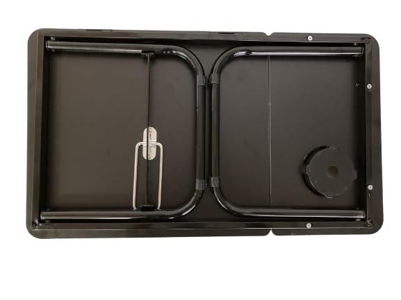 Table pliante robuste KitHome Plus design noir épuré 55 cm - 5