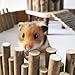 CurcKua Hamster Cage Accessories 11.8in Hamster Fence Wooden Accessories Natural Hiding Place for Small Animals Stuff for Cages Supplies