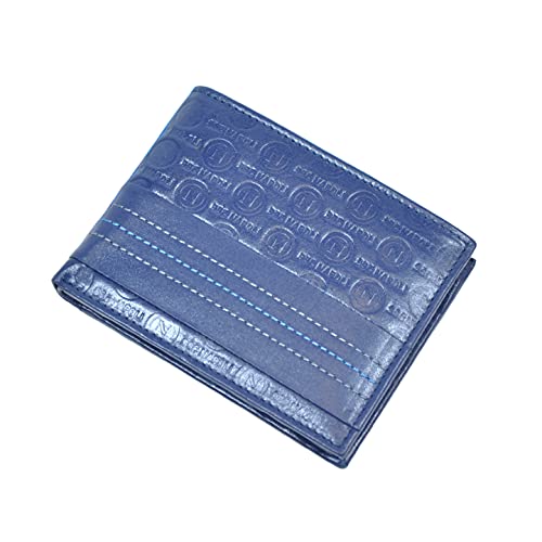 Portefeuille en cuir SSC Napoli noir officiel, accessoire élégant taille unique pour homme
