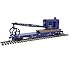 Walthers Trainline Flatcar with Logging Crane-Ready to Run-Alaska Railroad (Blue) 931-1780 HO Scale Model Railroad - Freight Model