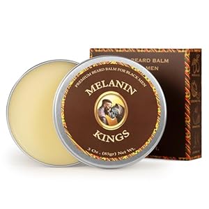 Melanin Kings Beard Balm for Black Men | 3 oz | Ancient African Ingredients | Specialized formula for black men s Kenyan Sandalwood Scent