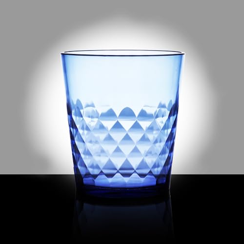 SCANDINOVIA, 400ml Unbreakable Premium Drinking Water Glasses Diamond Design, Set of 6 - Image 2