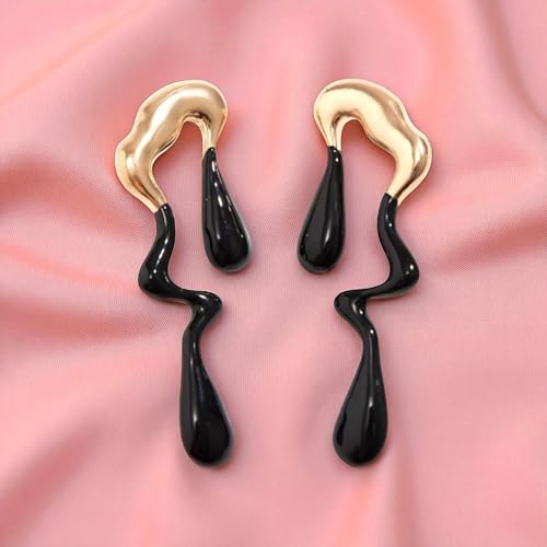Image of Nilu's Collections Abstract Drip Design Earrings in Trendy and Modern Look | gift for her,gifts for womens & gilrls