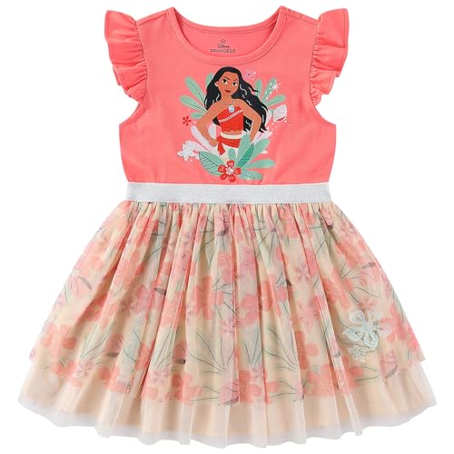 Disney Moana Girls Tulle Dress for Toddler and Big Kids