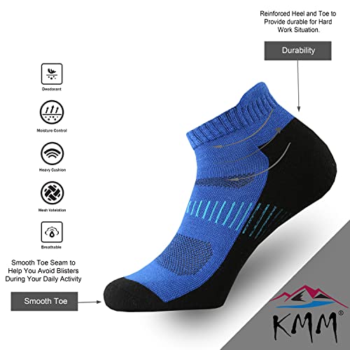 KMM Men's Merino Wool No Show Ankle Socks with Cushion Low Tab Summer for Outdoor Hiking Golf Loafer Sneaker Trail Running3