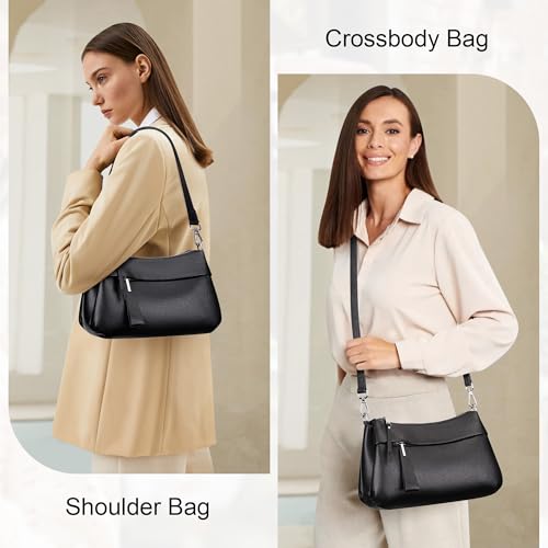 Over Earth Leather Handbags for Women Small Hobo Shoulder Bag Ladies Crossbody Purse - Image 4