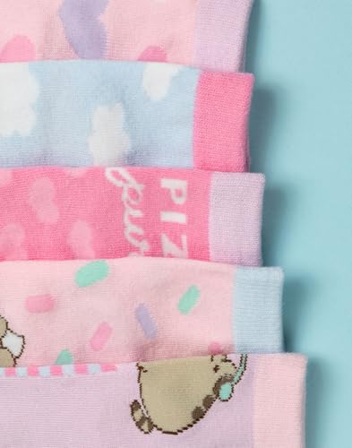 Pusheen Girls Socks 5 Pack | Kids Multicoloured Cute Cat Graphic Footwear3