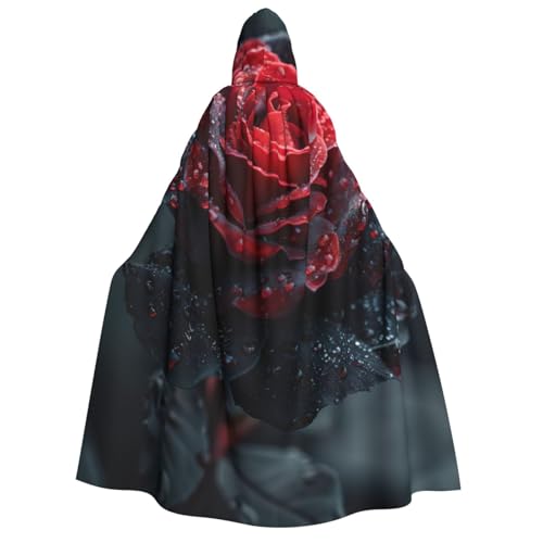 Cape à capuche rose rouge et noire pour adulte : le costume rapide pour bal masqué