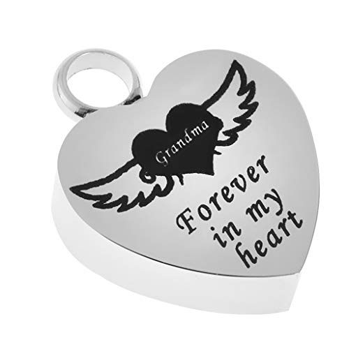 Pingente de cinzas para animais de estimação, medalhão, coração memorial, lembrança