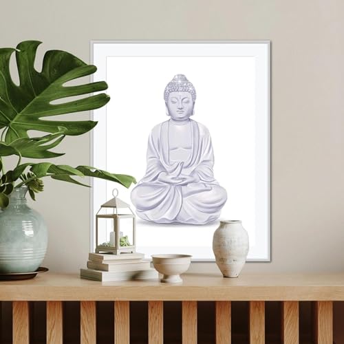 Toile de Bouddha pour salon décoration murale apaisante sans cadre 40 x 60 cm