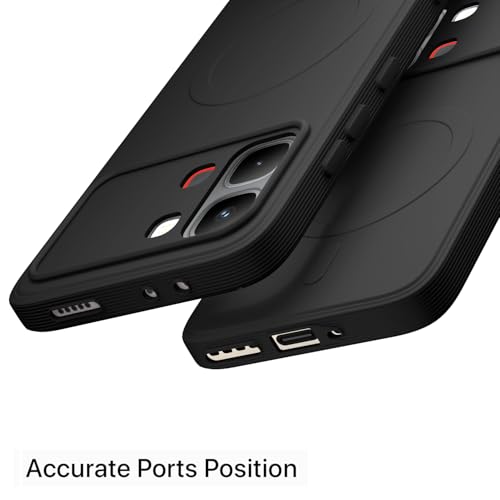 Image of Pikkme Back Cover for Infinix Note Edge 5G Soft Matte Silicone Mag-Safe Design (Mag-Safe Not Support) Camera Protection | Slim Fit Bumper Cover (Black)