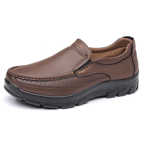 Image of COSIDRAM Men's Slip-On Loafers Lightweight Walking Shoes Daily Casual Wear | Convenient slip-on design, timeless casual shape, suitable for daily outings and light outdoor activities