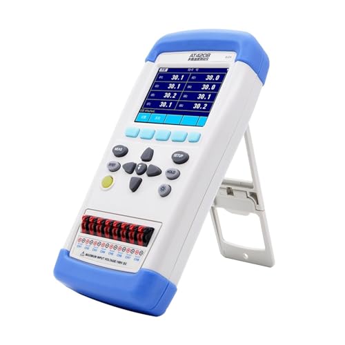Capacitance Meters, AT4208 Multi-Channel Industrial Temperature Data Logr with 3.5 Inches TFT-LCD Display