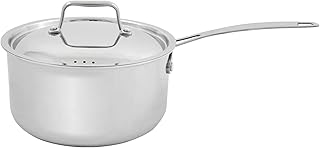 Nuwave Commercial 3-Quart Stainless Steel Saucepan with Vented Lid, Tri-Ply Construction, Premium 18/10 Stainless Steel