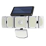 YITGOG 6 Adjustable Heads Solar Lights Outdoor Waterproof Motion Sensor Outdoor Lights, Super Bright 3 Modes 2400mAh 360° Illumination Security Flood Light for Patio Yard Garden-1 Pack