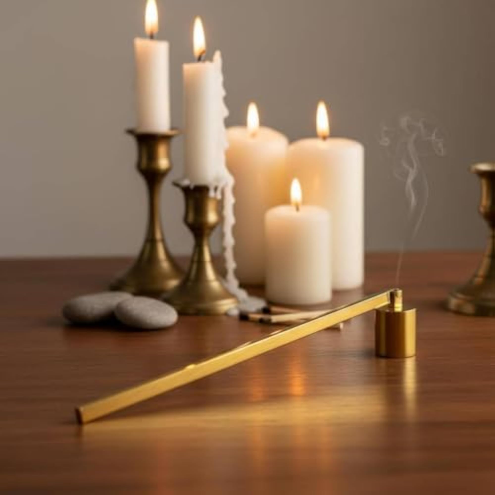 Electroplated Stainless Steel Candle Extinguisher, Minimalist Black