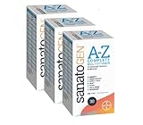 Sanatogen A-Z Complete Multivitamin Tablets for Men and for Women, Contains Vitamin D, Vitamin C, Iron, Calcium Supplement, 1 Pack of 90 Tablets - 3 Months Supply