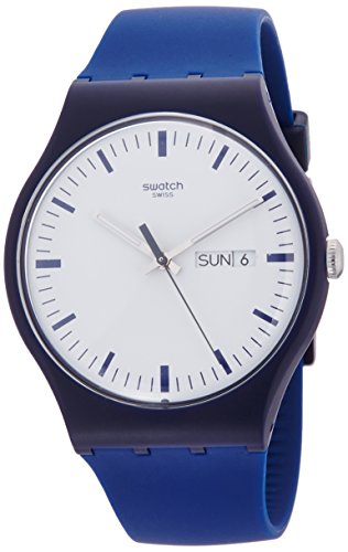 Preisvergleich Produktbild Swatch Herren Digital Quarz Uhr mit Silikon Armband SUON709