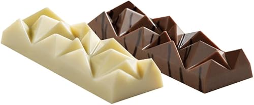Miniatura 3 de Decora Molde para barra de chocolate profesional Serena-5 cavidades, 3.346 x 1.220 x 0.591 in, policarbonato