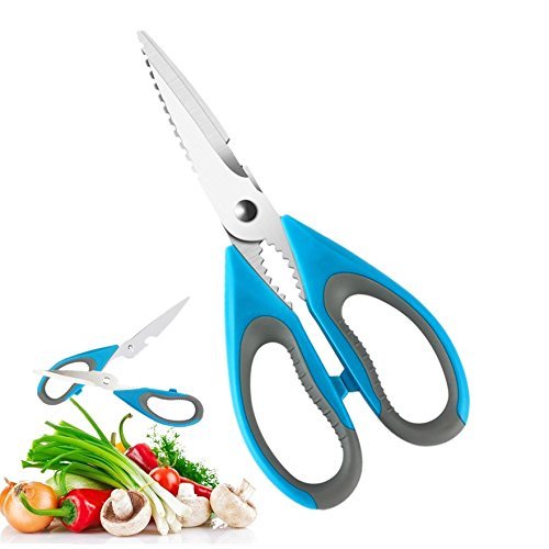 Kitchen Scissors, Heavy Duty Stainless Steel Kitchen Shears, Premium Ultra Sharp Utility Multifunctional