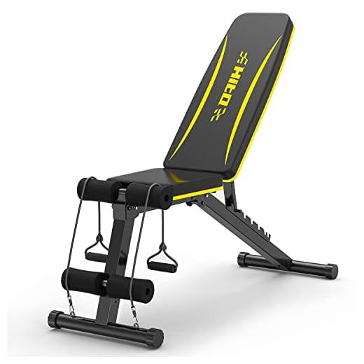 Adjustable Weight Bench for Full Body Exercise, Foldable Strength Training Bench Press with Resistance Bands for Home Gym & body workout