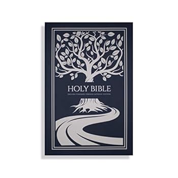 Paperback Catholic Bible - ESV Catholic Edition - Blue with Silver Tree Paperback Book
