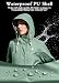 EnduaReve Regenmantel Damen Übergangsjacke PU Wasserdicht Frauen Regenjacke Lang Parka Regenparka mit Kapuze Outdoor grün L